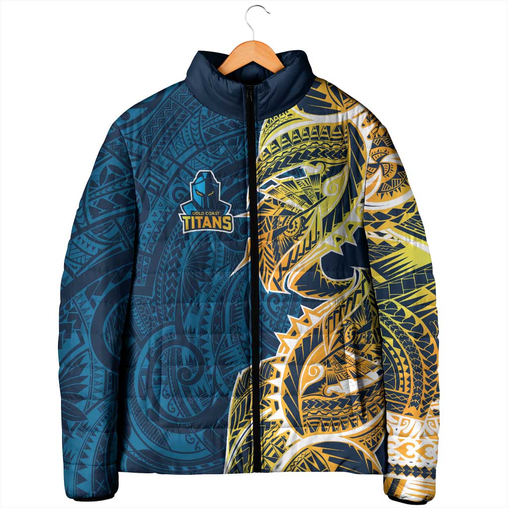 Gold Coast Titans Padded Jacket Polynesian Tribal Tattoo Pacific Sport Art