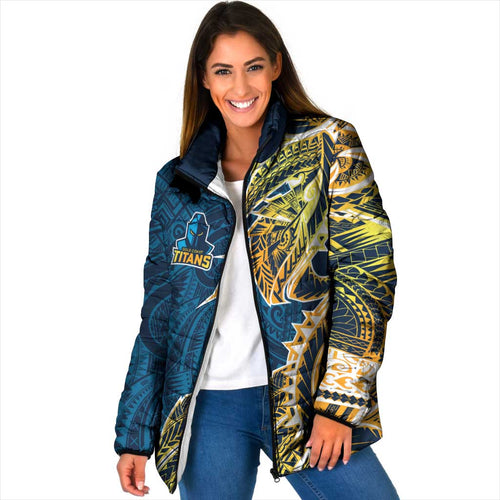 Gold Coast Titans Padded Jacket Polynesian Tribal Tattoo Pacific Sport Art