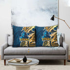 Gold Coast Titans Pillow Cover Polynesian Tribal Tattoo Pacific Sport Art