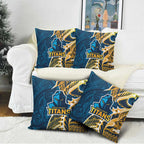 Gold Coast Titans Pillow Cover Polynesian Tribal Tattoo Pacific Sport Art