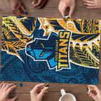 Gold Coast Titans Puzzle Polynesian Tribal Tattoo Pacific Sport Art