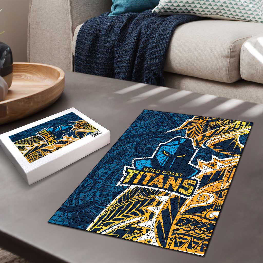 Gold Coast Titans Puzzle Polynesian Tribal Tattoo Pacific Sport Art