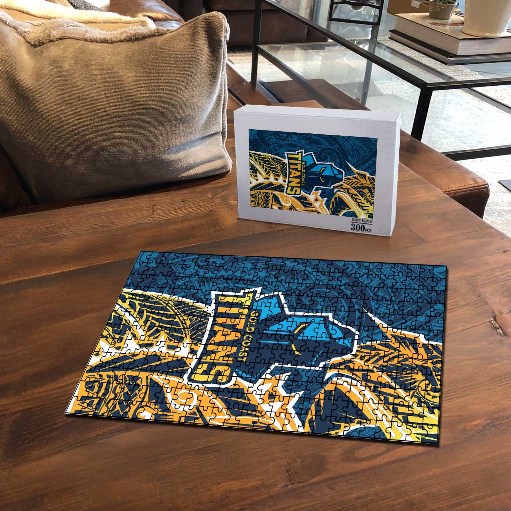 Gold Coast Titans Puzzle Polynesian Tribal Tattoo Pacific Sport Art