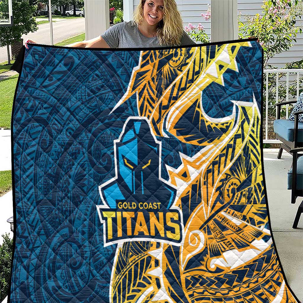 Gold Coast Titans Quilt Polynesian Tribal Tattoo Pacific Sport Art