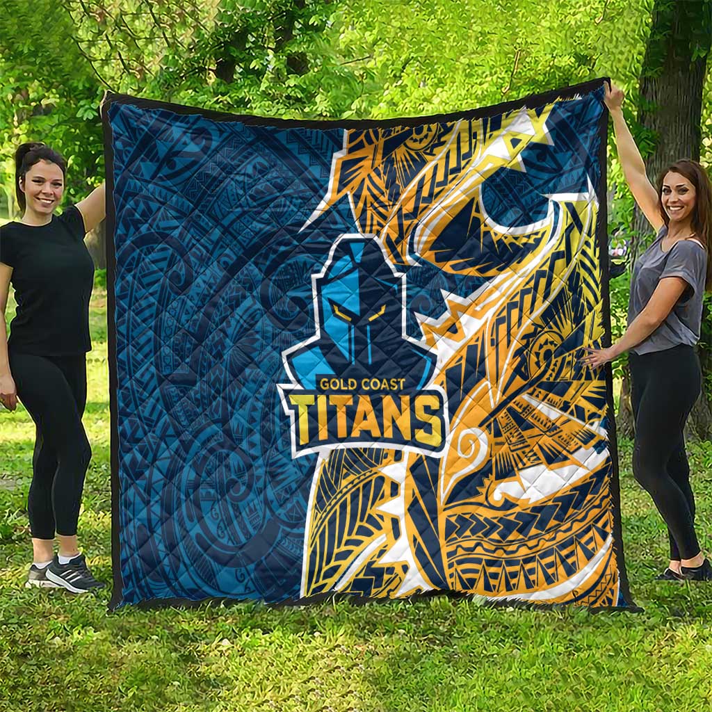 Gold Coast Titans Quilt Polynesian Tribal Tattoo Pacific Sport Art