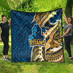 Gold Coast Titans Quilt Polynesian Tribal Tattoo Pacific Sport Art