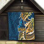Gold Coast Titans Quilt Polynesian Tribal Tattoo Pacific Sport Art