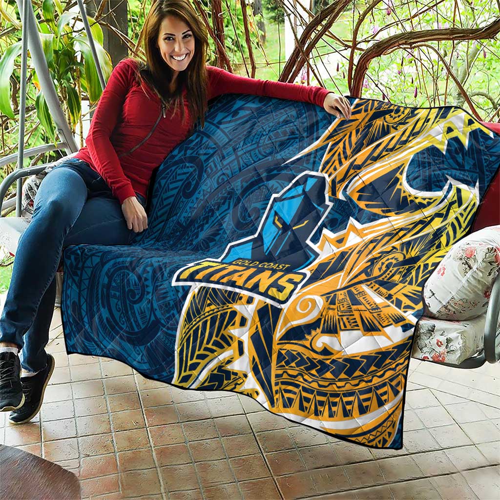 Gold Coast Titans Quilt Polynesian Tribal Tattoo Pacific Sport Art