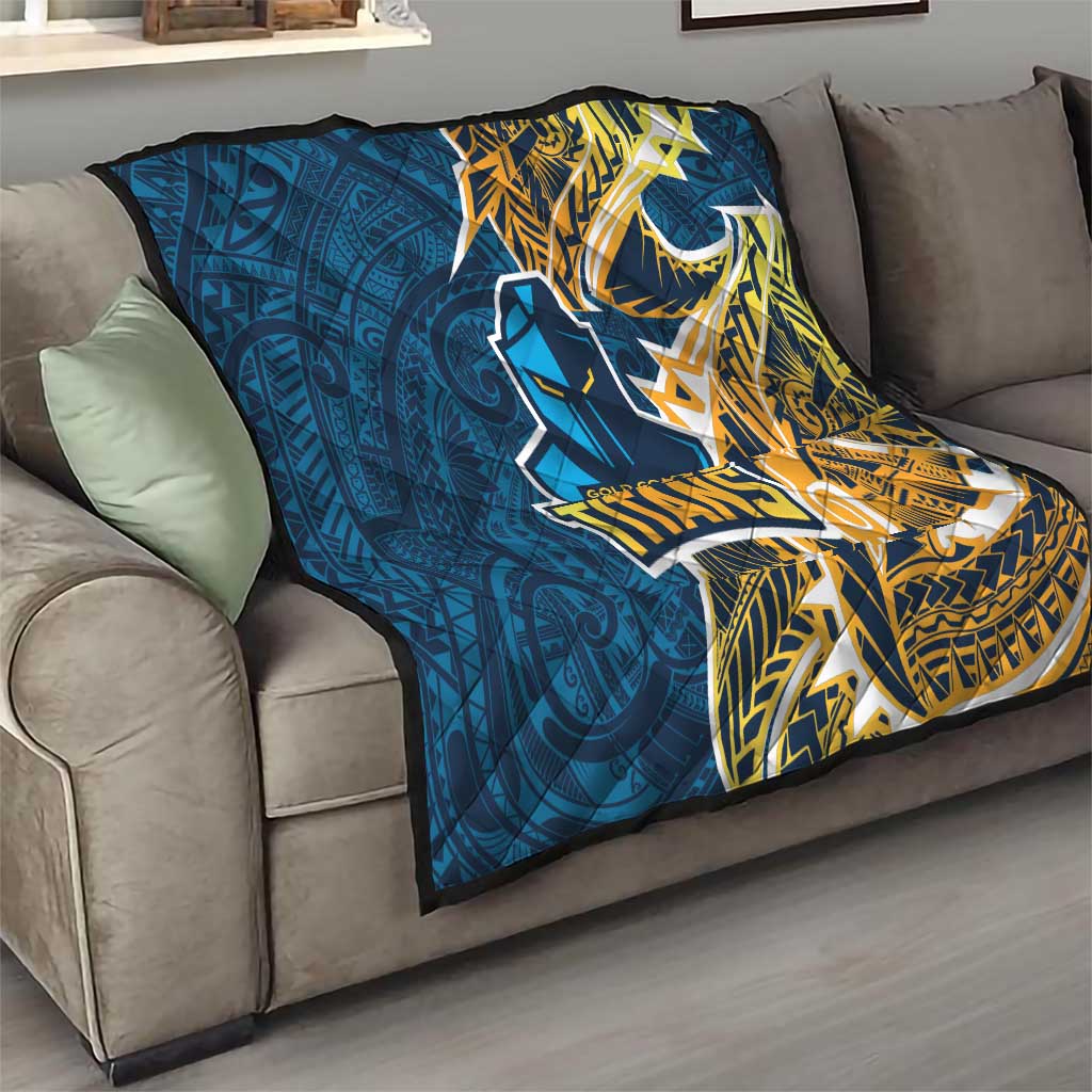 Gold Coast Titans Quilt Polynesian Tribal Tattoo Pacific Sport Art