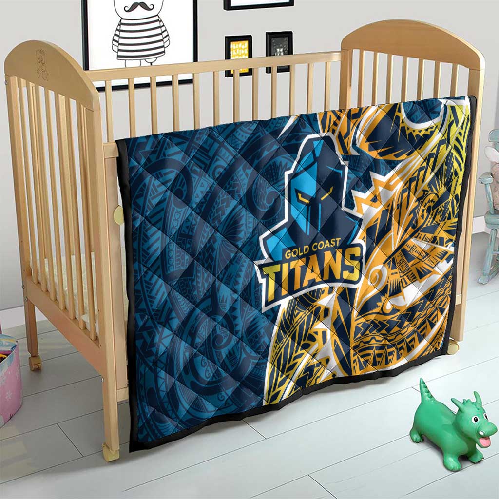 Gold Coast Titans Quilt Polynesian Tribal Tattoo Pacific Sport Art