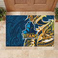 Gold Coast Titans Rubber Doormat Polynesian Tribal Tattoo Pacific Sport Art