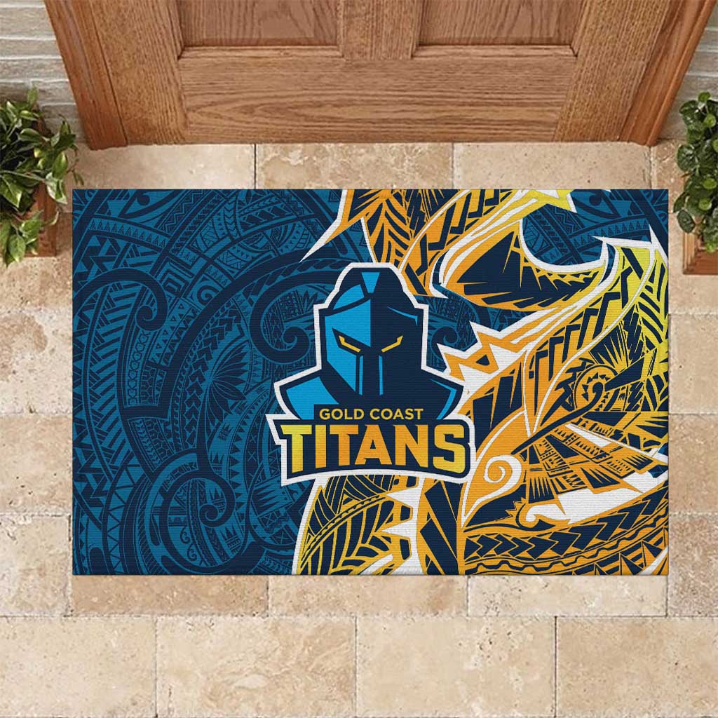 Gold Coast Titans Rubber Doormat Polynesian Tribal Tattoo Pacific Sport Art