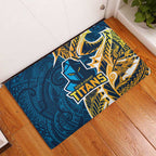 Gold Coast Titans Rubber Doormat Polynesian Tribal Tattoo Pacific Sport Art
