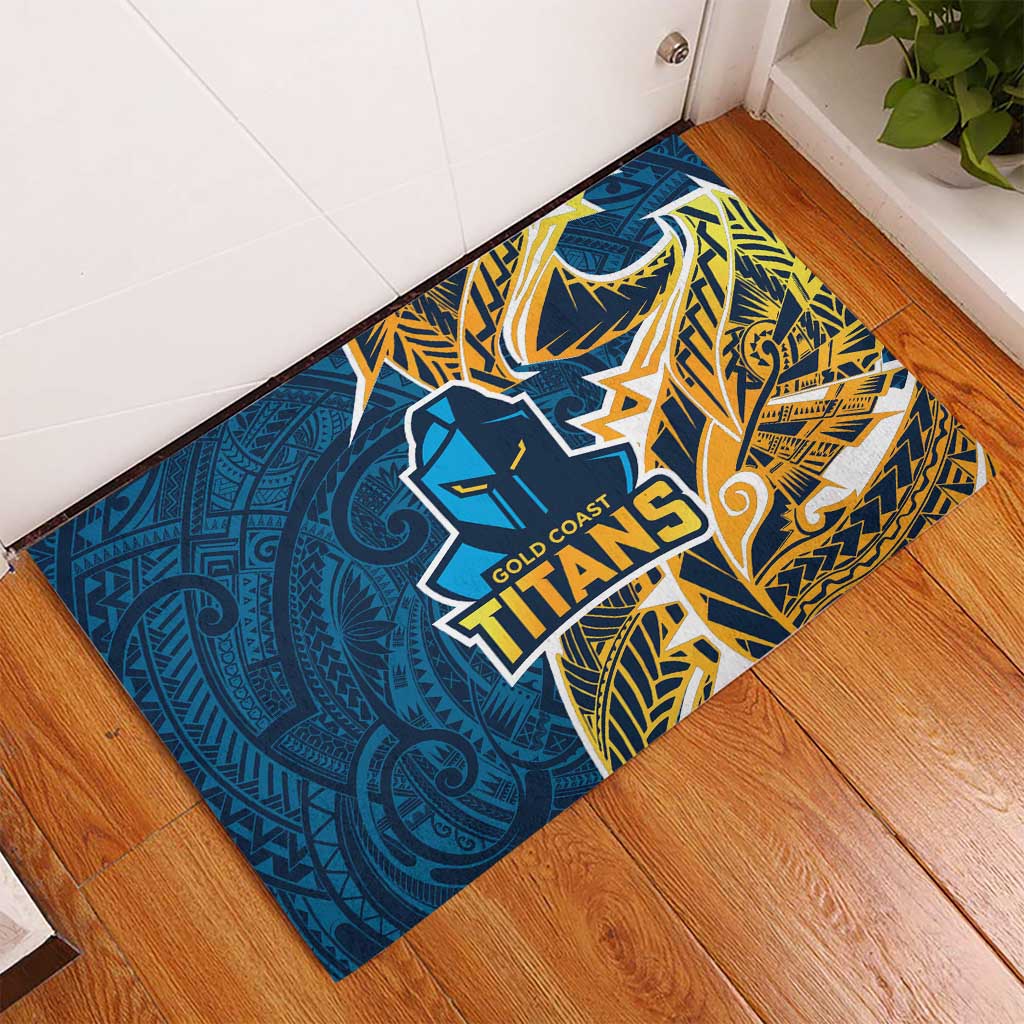 Gold Coast Titans Rubber Doormat Polynesian Tribal Tattoo Pacific Sport Art