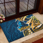 Gold Coast Titans Rubber Doormat Polynesian Tribal Tattoo Pacific Sport Art