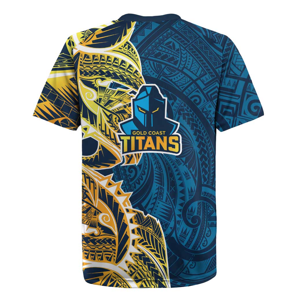 Gold Coast Titans Rugby Jersey Polynesian Tribal Tattoo Pacific Sport Art