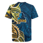 Gold Coast Titans Rugby Jersey Polynesian Tribal Tattoo Pacific Sport Art