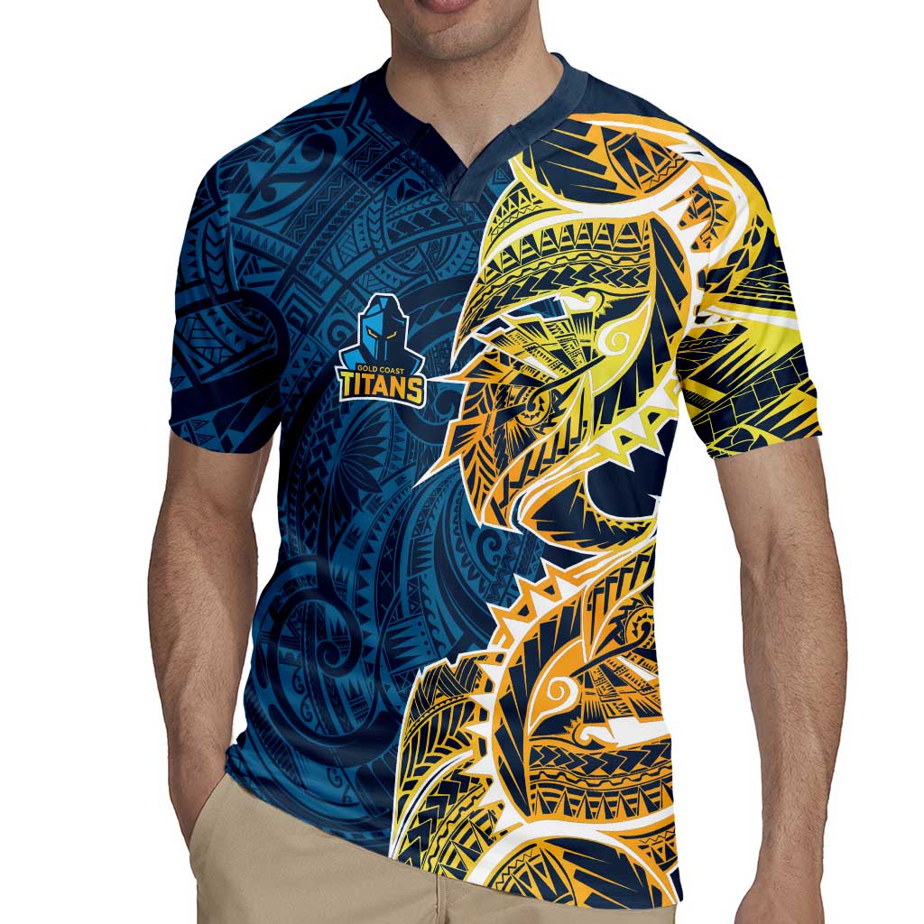 Gold Coast Titans Rugby Jersey Polynesian Tribal Tattoo Pacific Sport Art