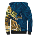 Gold Coast Titans Sherpa Hoodie Polynesian Tribal Tattoo Pacific Sport Art