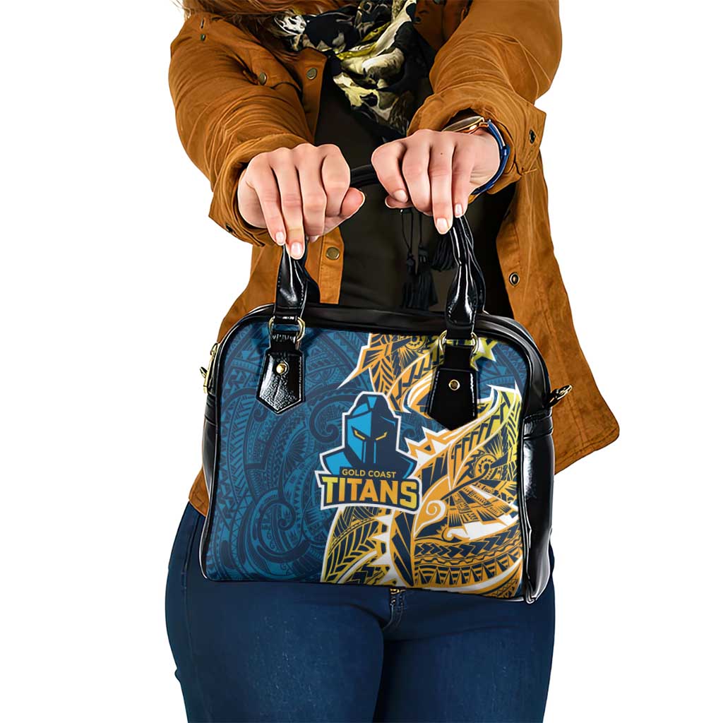 Gold Coast Titans Shoulder Handbag Polynesian Tribal Tattoo Pacific Sport Art