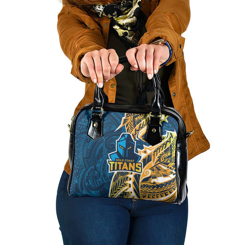 Gold Coast Titans Shoulder Handbag Polynesian Tribal Tattoo Pacific Sport Art