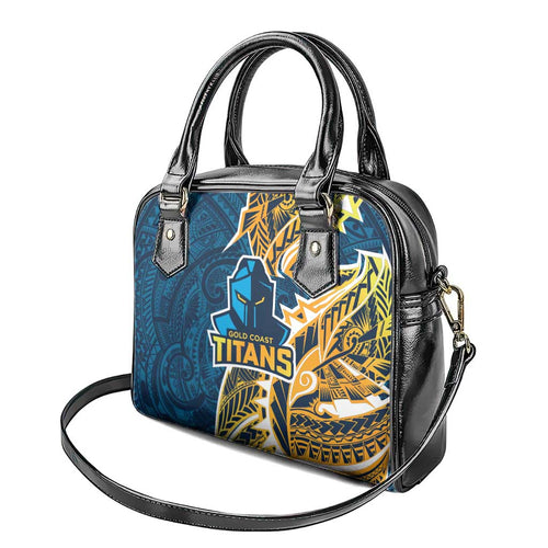 Gold Coast Titans Shoulder Handbag Polynesian Tribal Tattoo Pacific Sport Art