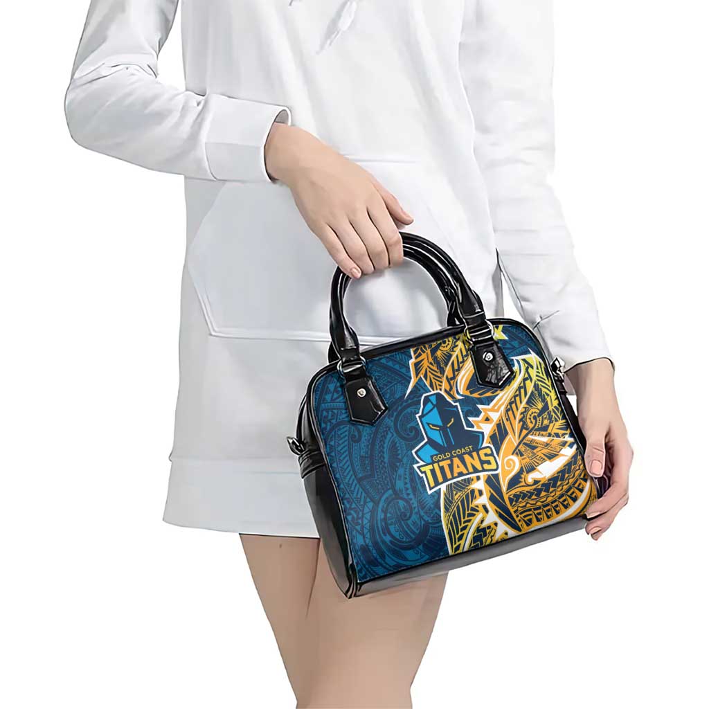 Gold Coast Titans Shoulder Handbag Polynesian Tribal Tattoo Pacific Sport Art