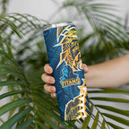 Gold Coast Titans Skinny Tumbler Polynesian Tribal Tattoo Pacific Sport Art