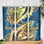 Gold Coast Titans Skinny Tumbler Polynesian Tribal Tattoo Pacific Sport Art