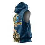 Gold Coast Titans Sleeveless Hoodie Polynesian Tribal Tattoo Pacific Sport Art