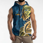 Gold Coast Titans Sleeveless Hoodie Polynesian Tribal Tattoo Pacific Sport Art