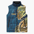 Gold Coast Titans Sleeveless Puffer Jacket Polynesian Tribal Tattoo Pacific Sport Art
