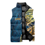 Gold Coast Titans Sleeveless Puffer Jacket Polynesian Tribal Tattoo Pacific Sport Art