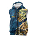 Gold Coast Titans Sleeveless Zip Hoodie Polynesian Tribal Tattoo Pacific Sport Art
