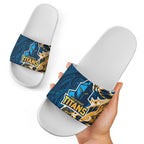 Gold Coast Titans Slide Sandals Polynesian Tribal Tattoo Pacific Sport Art