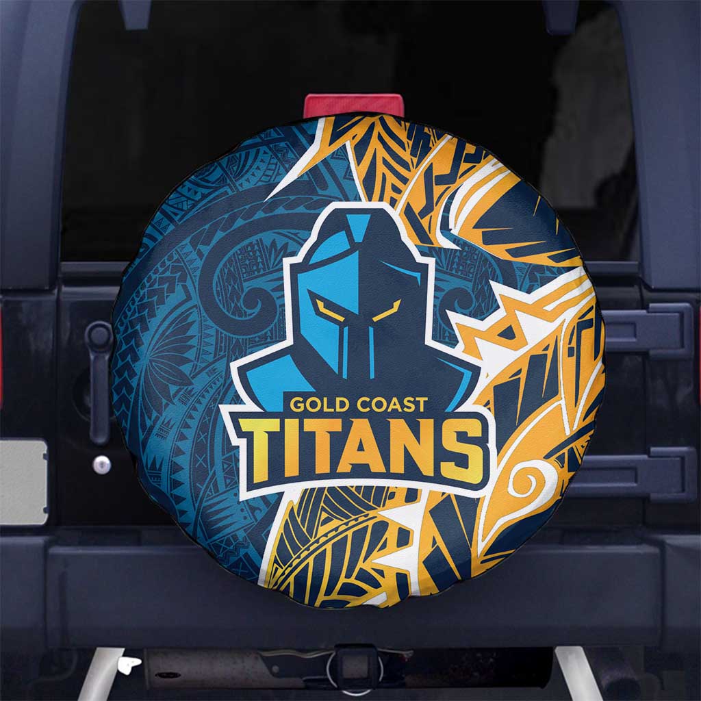 Gold Coast Titans Spare Tire Cover Polynesian Tribal Tattoo Pacific Sport Art