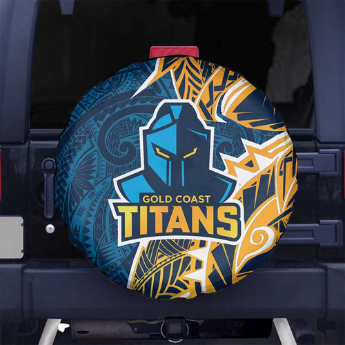 Gold Coast Titans Spare Tire Cover Polynesian Tribal Tattoo Pacific Sport Art