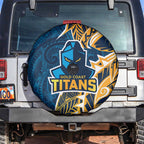 Gold Coast Titans Spare Tire Cover Polynesian Tribal Tattoo Pacific Sport Art