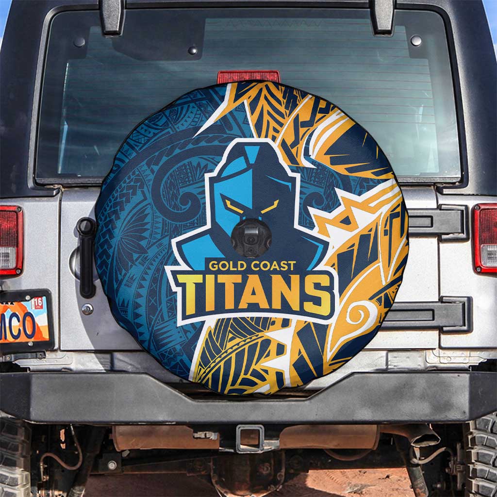 Gold Coast Titans Spare Tire Cover Polynesian Tribal Tattoo Pacific Sport Art