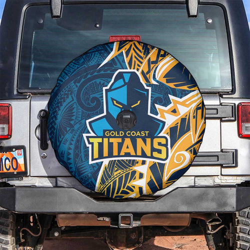 Gold Coast Titans Spare Tire Cover Polynesian Tribal Tattoo Pacific Sport Art