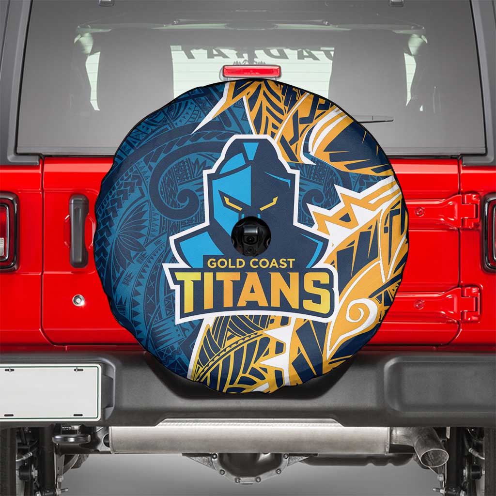 Gold Coast Titans Spare Tire Cover Polynesian Tribal Tattoo Pacific Sport Art