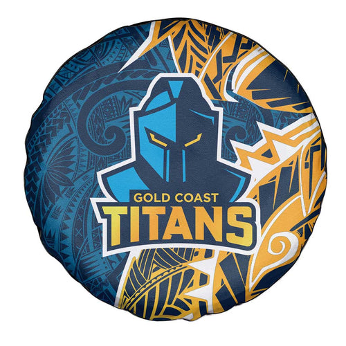 Gold Coast Titans Spare Tire Cover Polynesian Tribal Tattoo Pacific Sport Art