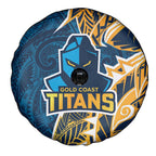 Gold Coast Titans Spare Tire Cover Polynesian Tribal Tattoo Pacific Sport Art
