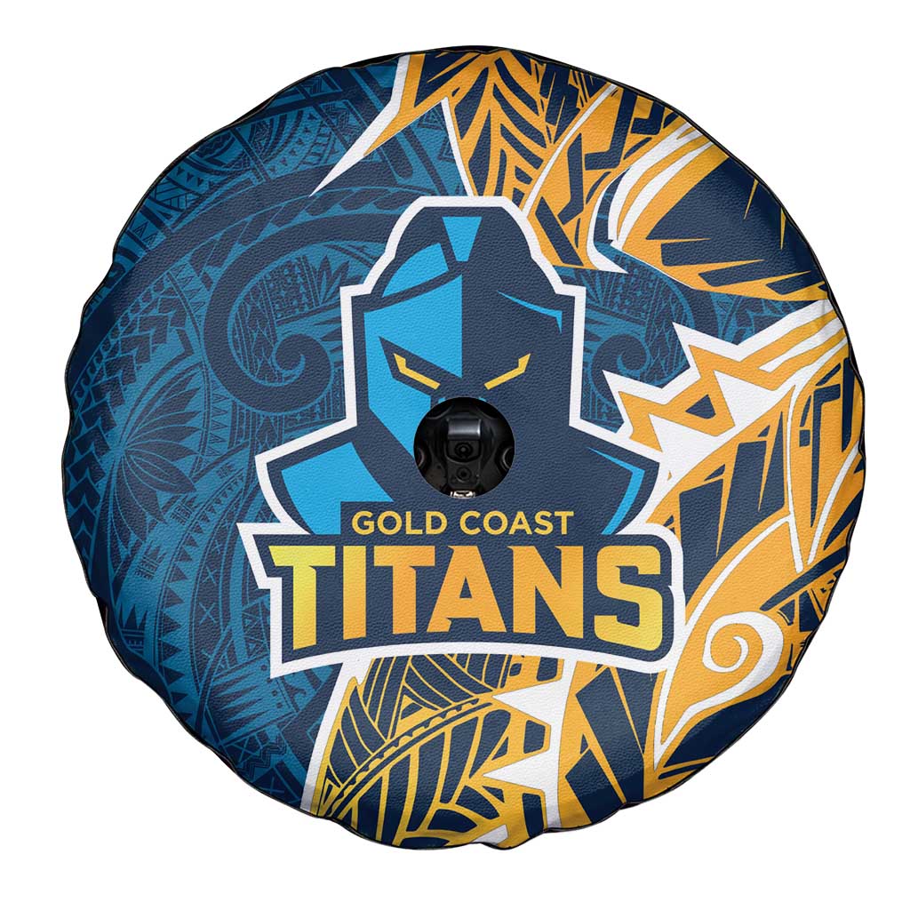 Gold Coast Titans Spare Tire Cover Polynesian Tribal Tattoo Pacific Sport Art