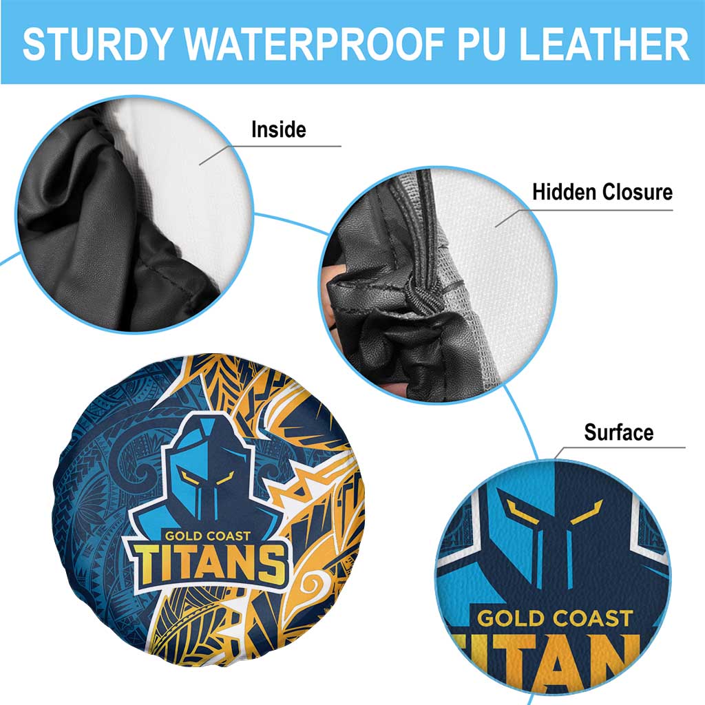 Gold Coast Titans Spare Tire Cover Polynesian Tribal Tattoo Pacific Sport Art