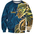 Gold Coast Titans Sweatshirt Polynesian Tribal Tattoo Pacific Sport Art