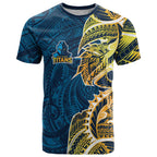 Gold Coast Titans T Shirt Polynesian Tribal Tattoo Pacific Sport Art
