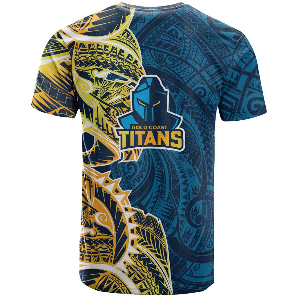 Gold Coast Titans T Shirt Polynesian Tribal Tattoo Pacific Sport Art