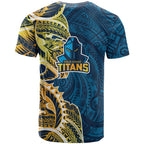 Gold Coast Titans T Shirt Polynesian Tribal Tattoo Pacific Sport Art