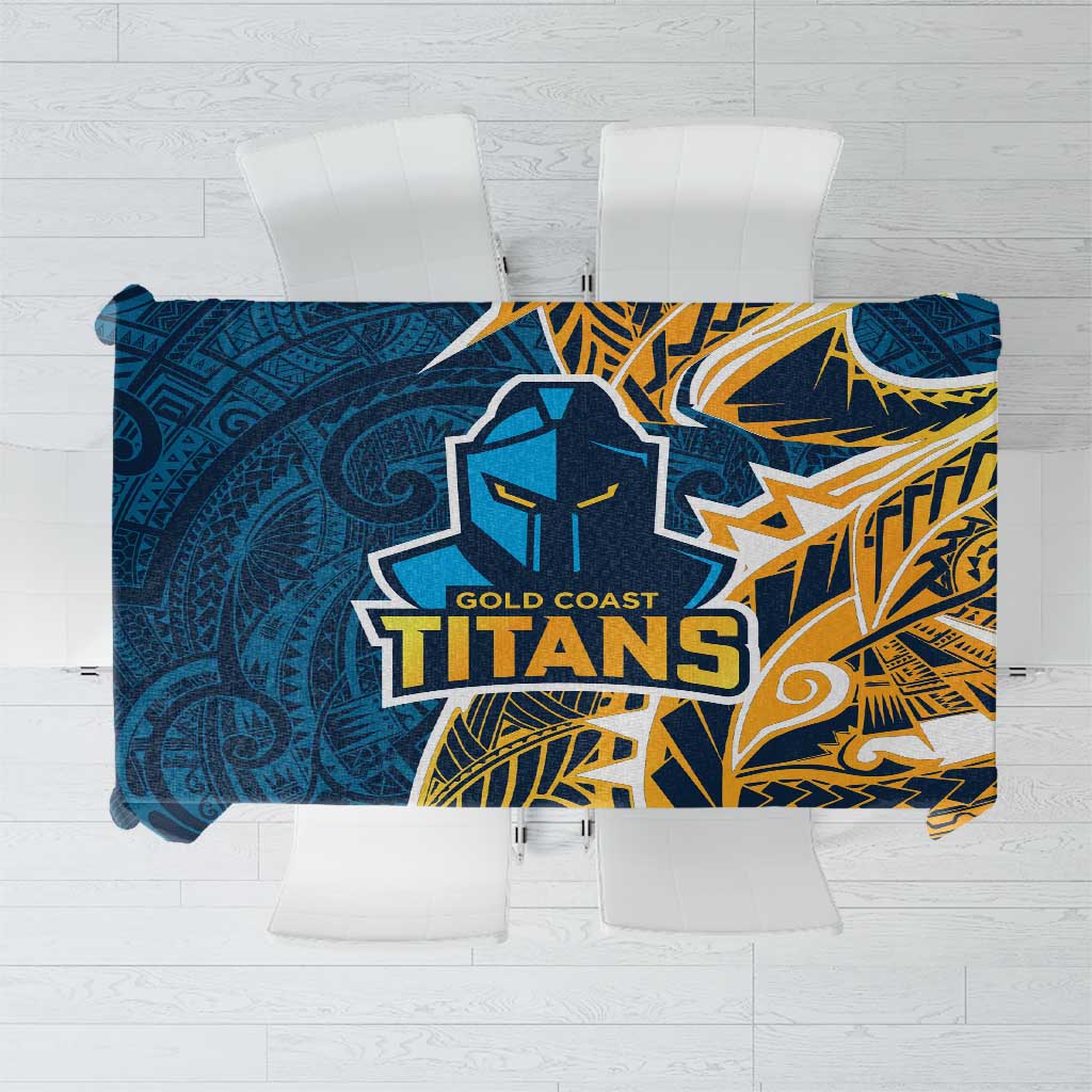 Gold Coast Titans Tablecloth Polynesian Tribal Tattoo Pacific Sport Art